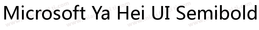Microsoft Ya Hei UI Semibold字体转换